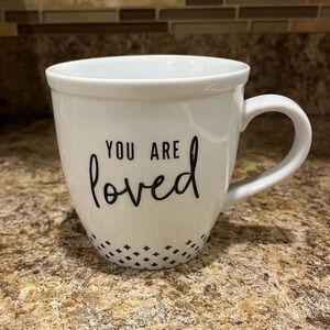 You Aer Loved White Mug with Inspirational Quote 16 oz.